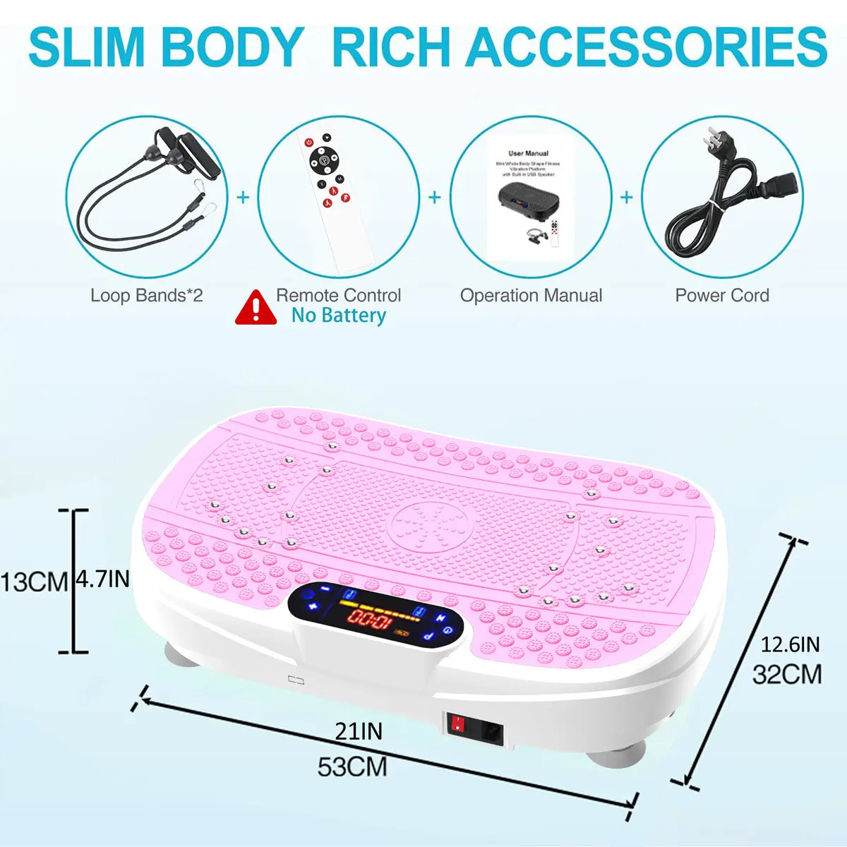 Vibration Plate Fitness Exercise Machine