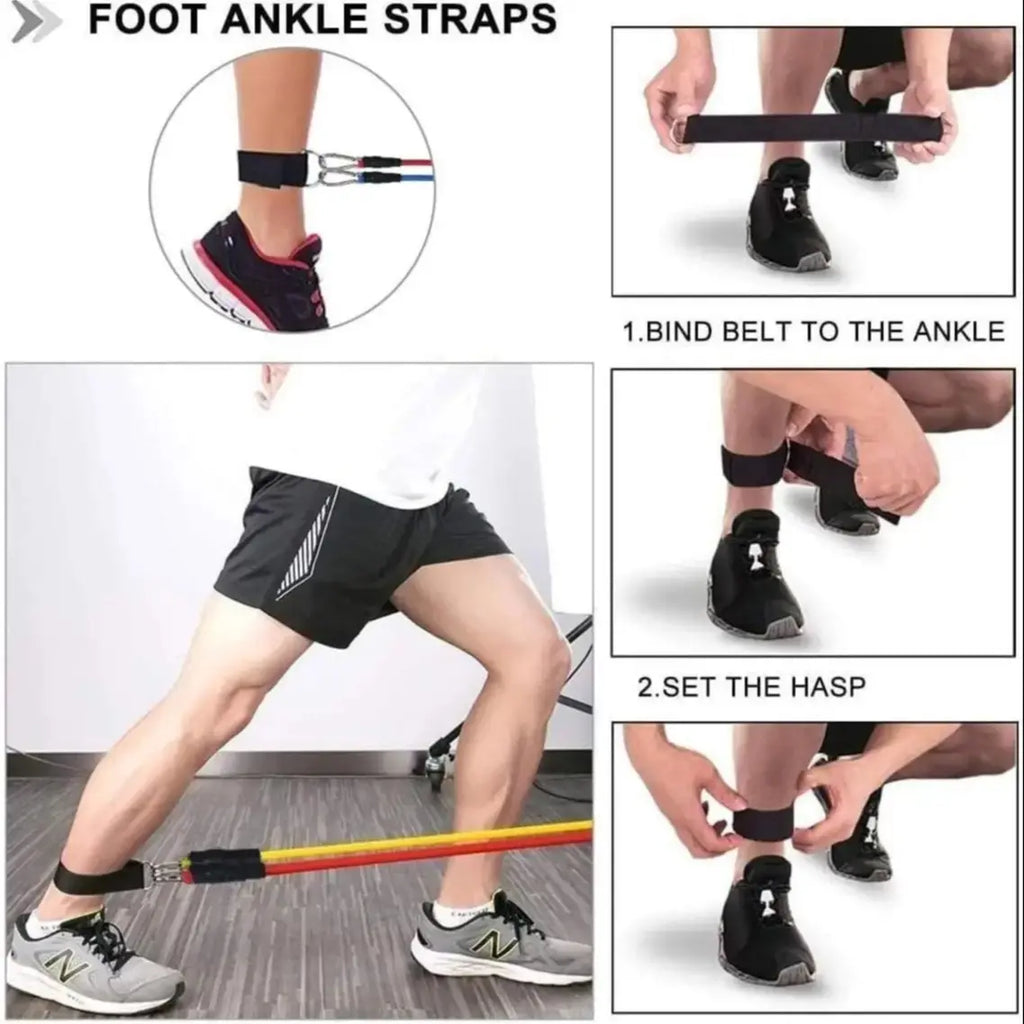 Multifunctional Resistance Band Kit with Carrying Pouch